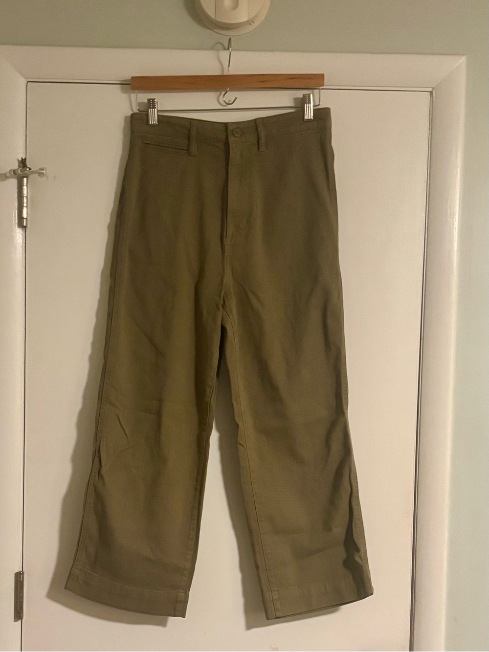 Quince Olive Green cropped pants pants size 29